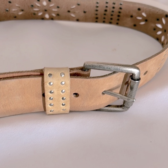 Calvin Klein Vintage Studded 90s Belt Rodeo Leather Cowgirl Tan Boho Medium main image 4
